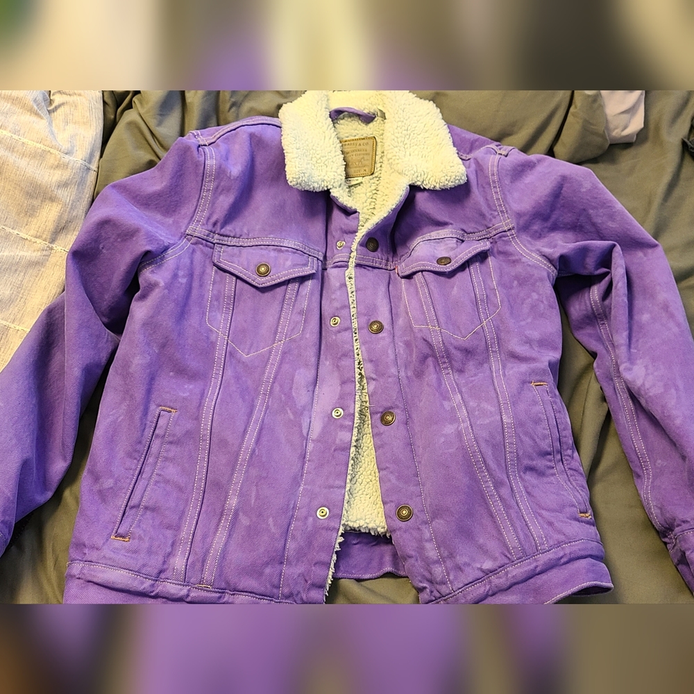 Custom Purple Levi's Premium Jacket Sherpa Lined